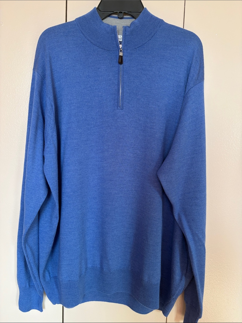 Peter Millar Men's Zip-Up Sweater in Royal Blue
